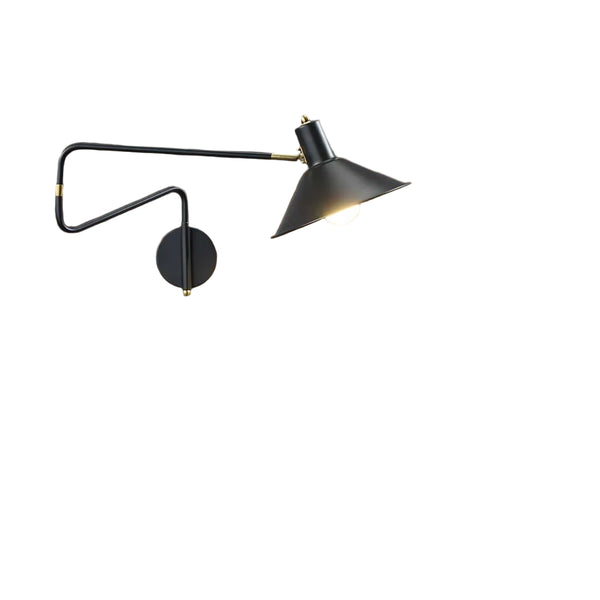 Evelyn Adjustable Metal Swing Arm Wall Lamp